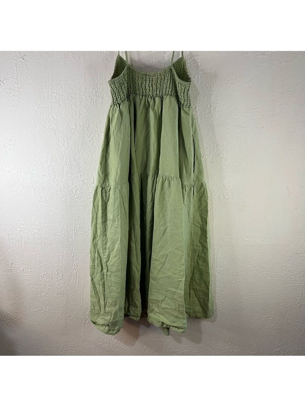 ASTR The Label Marlene Square Neck Smocked Midi Dress in Green - Picture 9 of 13